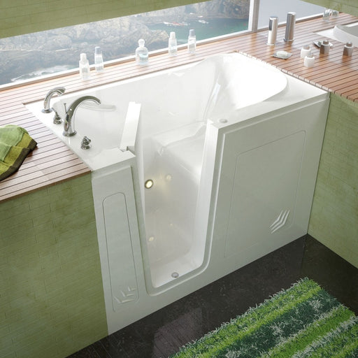 MediTub 30x54-inch Left Drain White Soaking Walk-In Bathtub