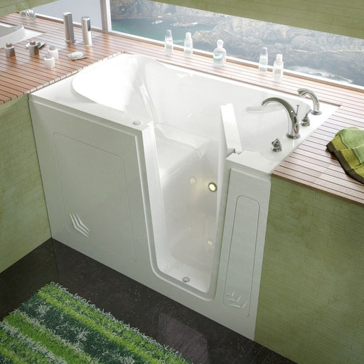 MediTub 30x54-inch Right Drain White Soaking Walk-In Bathtub