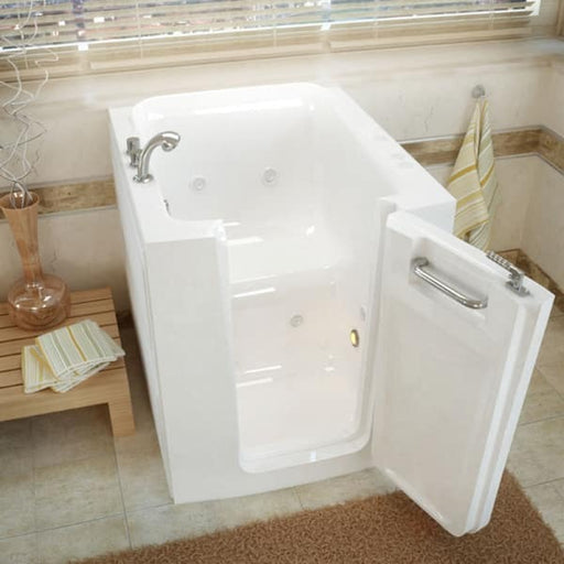 MediTub 32x38-inch Right Door White Whirlpool Jetted Walk-In Bathtub