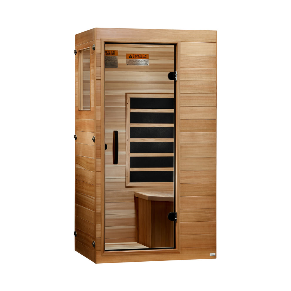 Golden Designs New 2026 Model  Dynamic 1 Person (Compact) Ultra Low EMF FAR Infrared Sauna (DYN-1101-01 Elite)