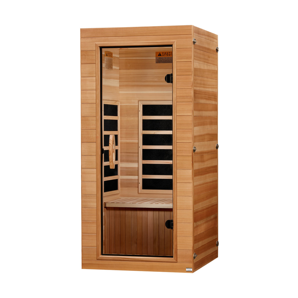 Golden Designs New 2026 Model*** Dynamic 1 Person (Compact) Ultra Low EMF FAR Infrared Sauna (DYN-1201-01 Elite)
