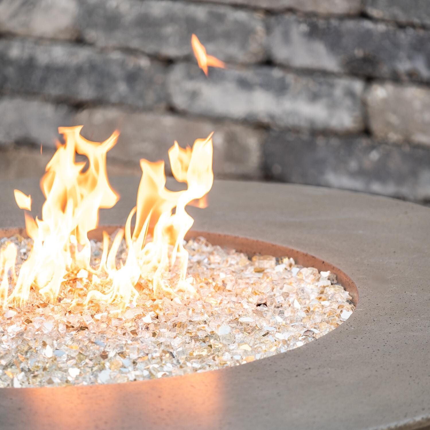 American Fyre Designs Versailles 54 Inch Round GFRC Propane Fire Bowl in Smoke  744-SM-11-M6PC