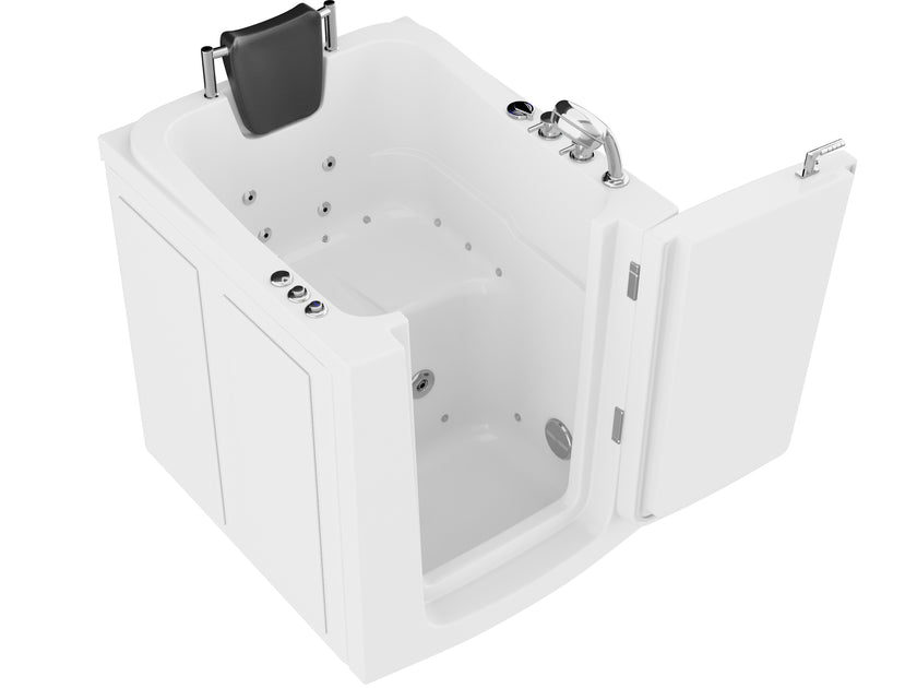 ANZZI Coupe Series 32" x 37" Compact Therapeutic Walk-In Tub with Dual Hydrotherapy AZ3238RWA