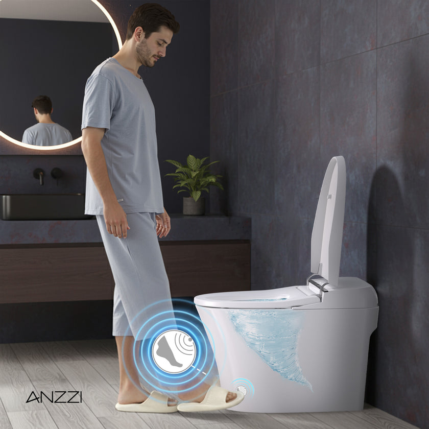 Anzzi Juno 26 in. Smart Toilet and Bidet Set TL-ST823WH