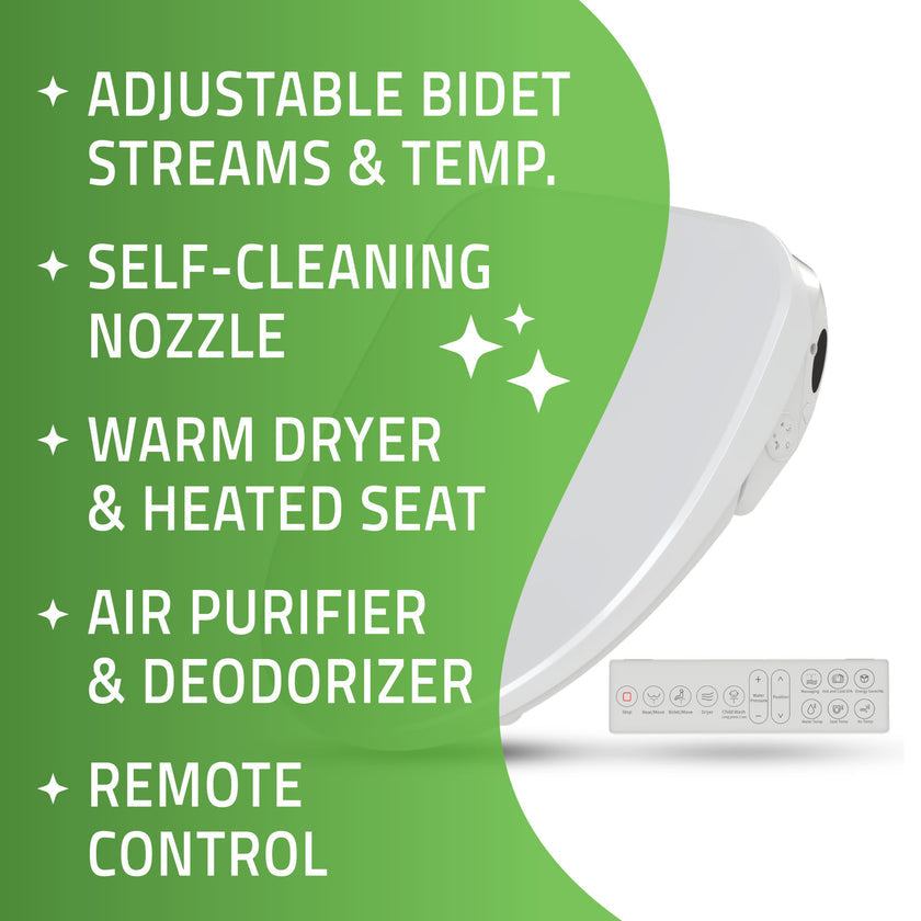 Anzzi Dive Smart Electric Bidet Toilet Seat TL-AZEB105B