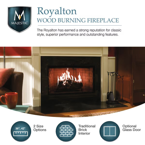 Majestic Royalton Wood Burning Fireplace M35600035