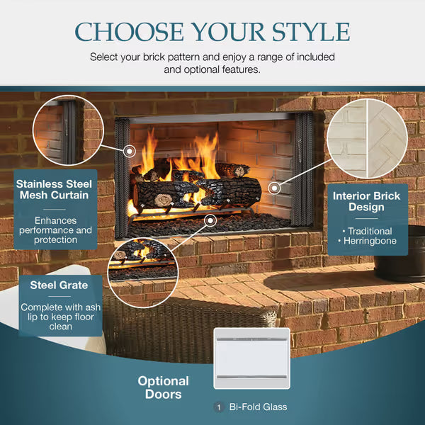 Majestic VillaWood Outdoor Fireplace - 42" M37101634