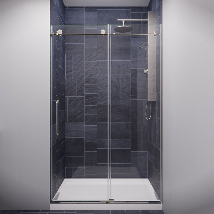 ANZZI Madam Series 44 to 48 in. x 76 in. Sliding Frameless Shower Door SD-AZ13-01MB