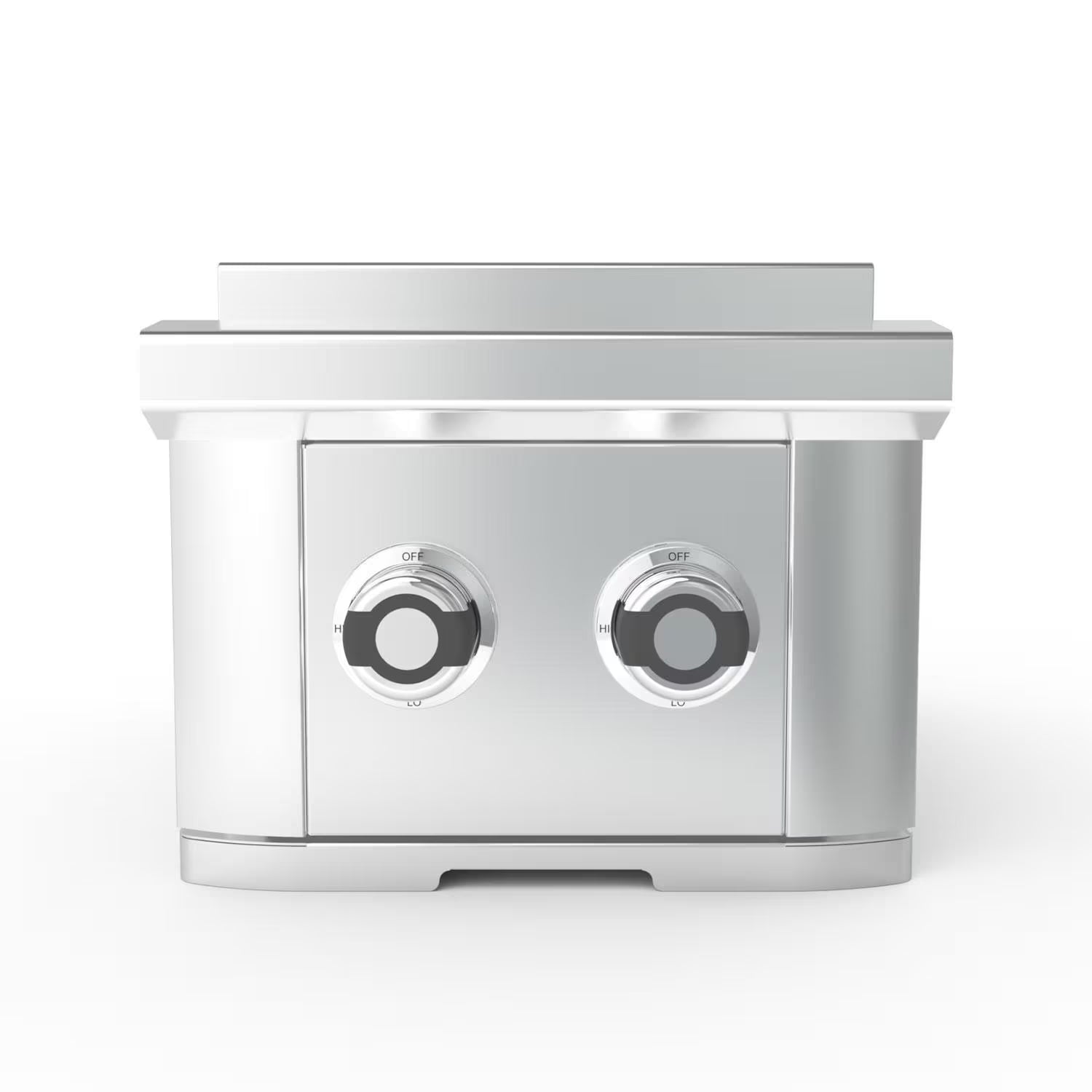 Wildfire Ranch Pro 14-in 304 SS Double Side Burner - WFDBLSBRN-SS-LP