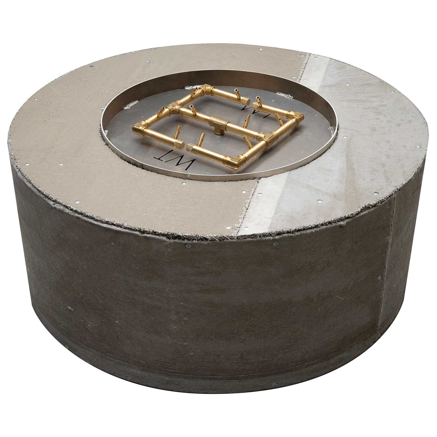 Warming Trends Crossfire 42-Inch Round Ready-to-Finish Fire Pit Enclosure with Gas Burner Kit FC42-Config