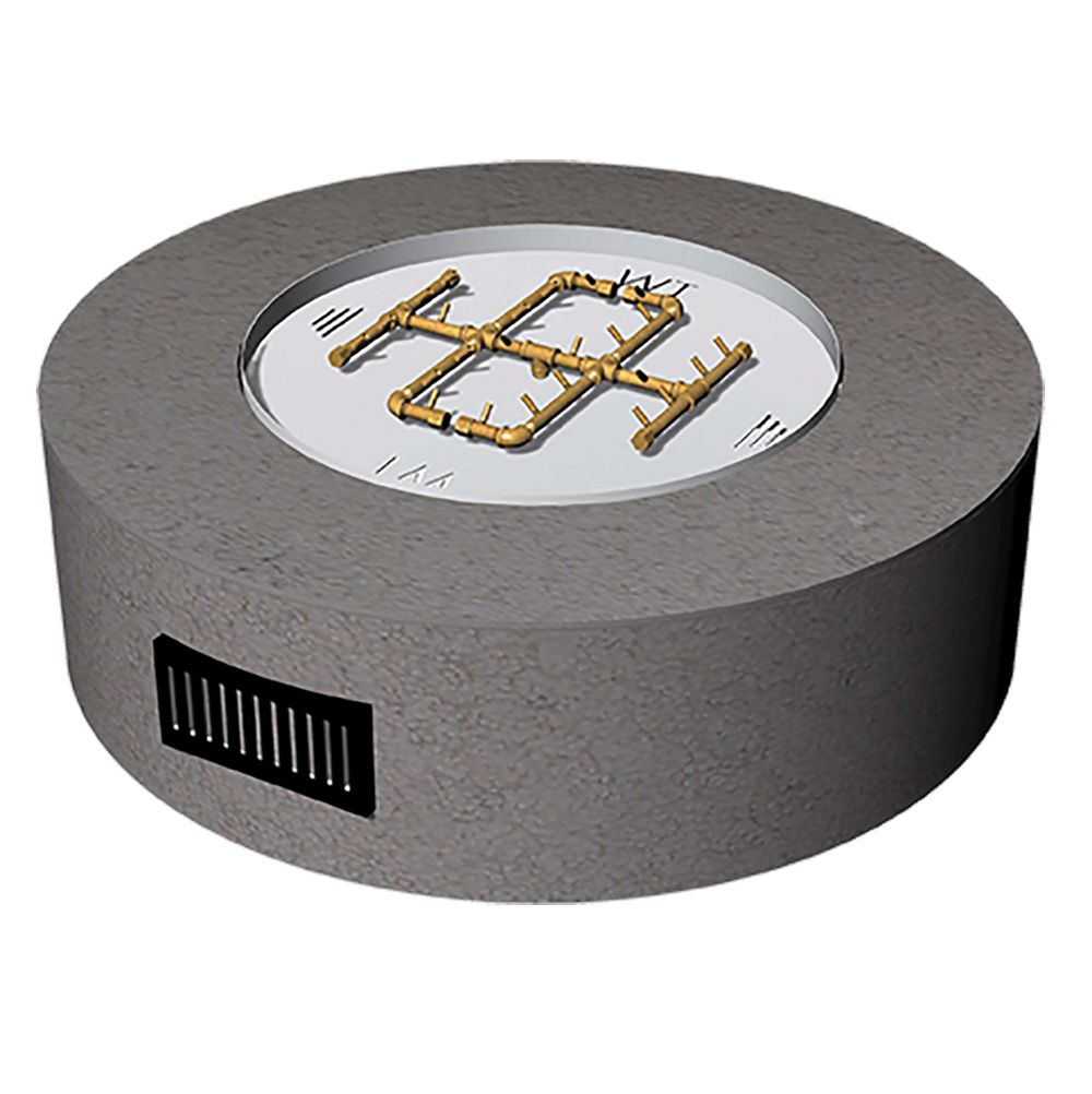 Warming Trends Crossfire 60-Inch Round Ready-to-Finish Fire Pit Enclosure with Gas Burner Kit FC60-Config