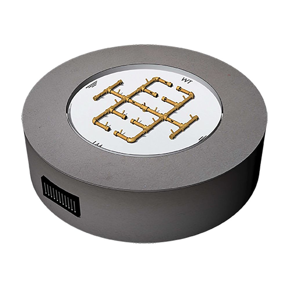 Warming Trends Crossfire 72-Inch Round Ready-to-Finish Fire Pit Enclosure with Gas Burner Kit FC72-Config