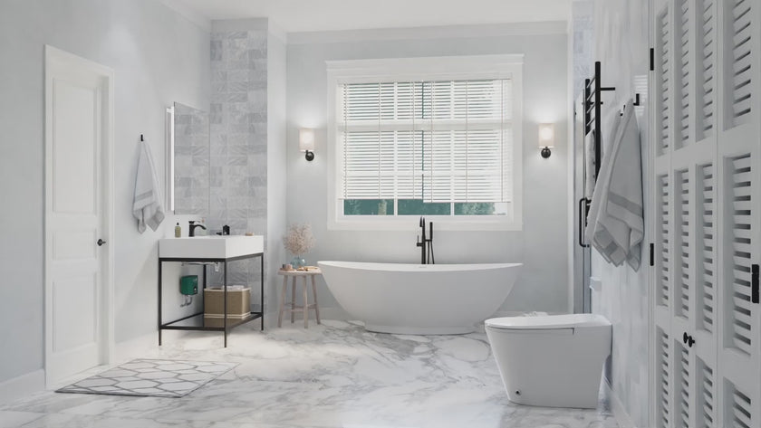 Alya 5 ft. Acrylic Center Drain Rectangular Bathtub in White AZ4060NS