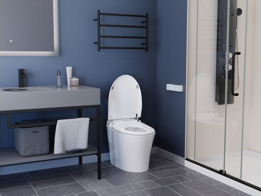 Anzzi ENVO Aura Elongated 1.28 GPF Smart Bidet Toilet TL-STSF851WH