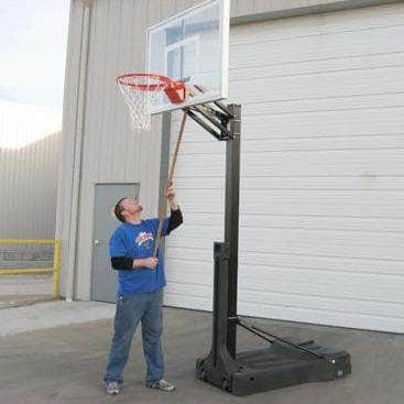 First Team OmniChamp Adjustable Outdoor Portable Basketball Hoop System OmniChamp II-BK