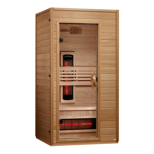 Golden Designs Dynamic Martin 1-2 Person Full Spectrum Near Zero EMF FAR Infrared Sauna DYN-6006-03 FS