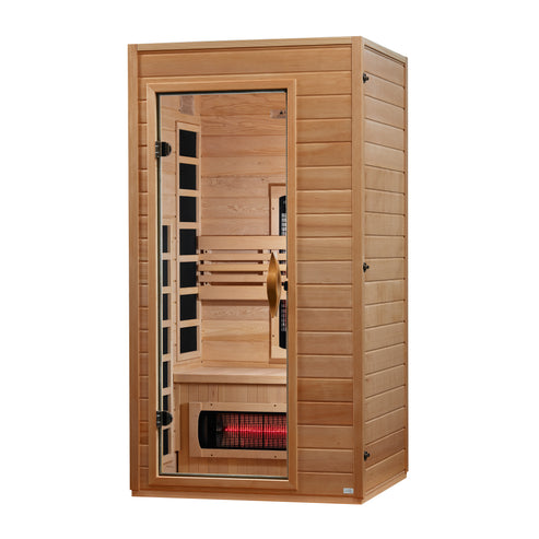 Golden Designs Dynamic Martin 1-2 Person Full Spectrum Near Zero EMF FAR Infrared Sauna DYN-6006-03 FS