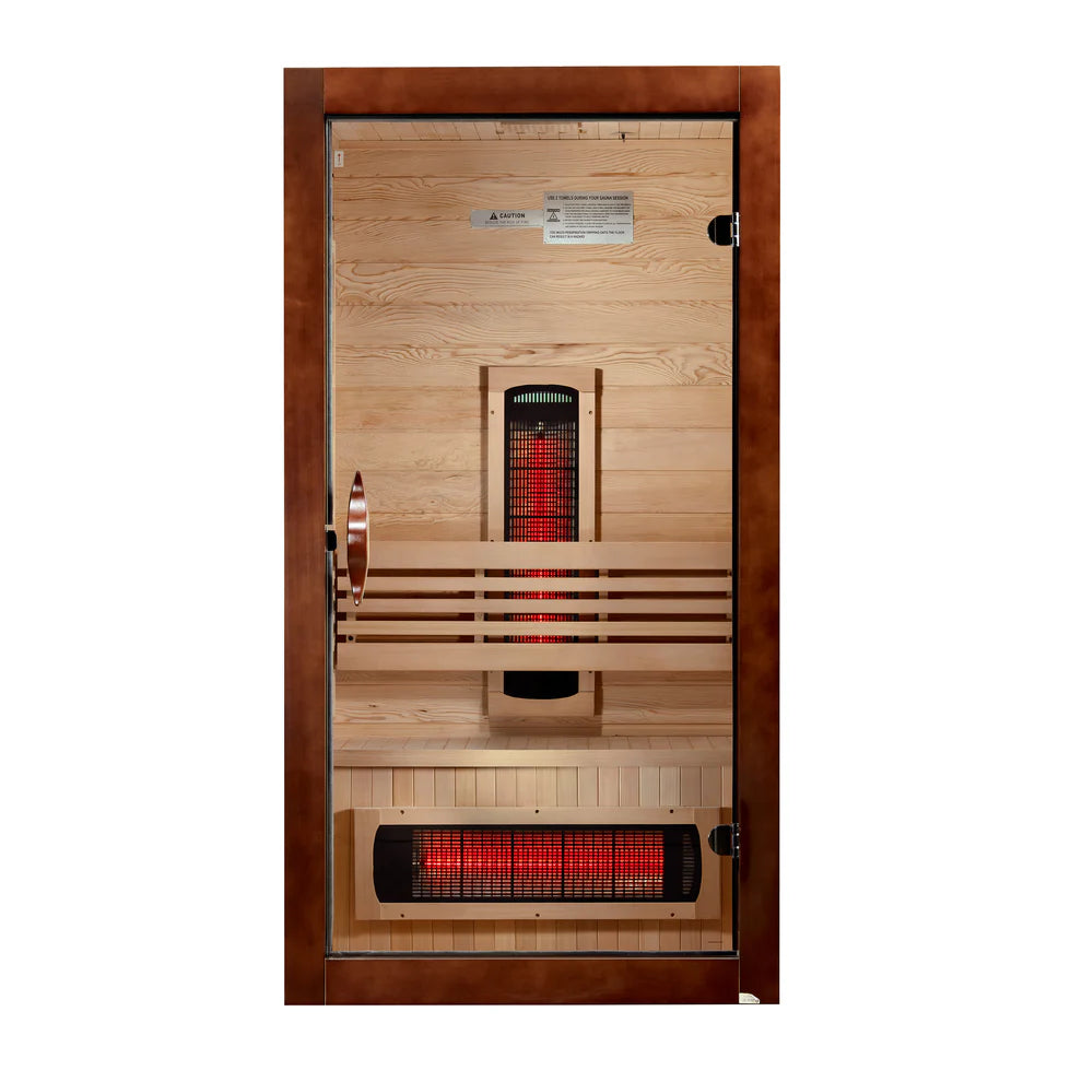 Dynamic Santorini 1-2-person Full Spectrum Near Zero EMF Indoor Infrared Sauna + Red Light Therapy  DYN-6009-03 FS