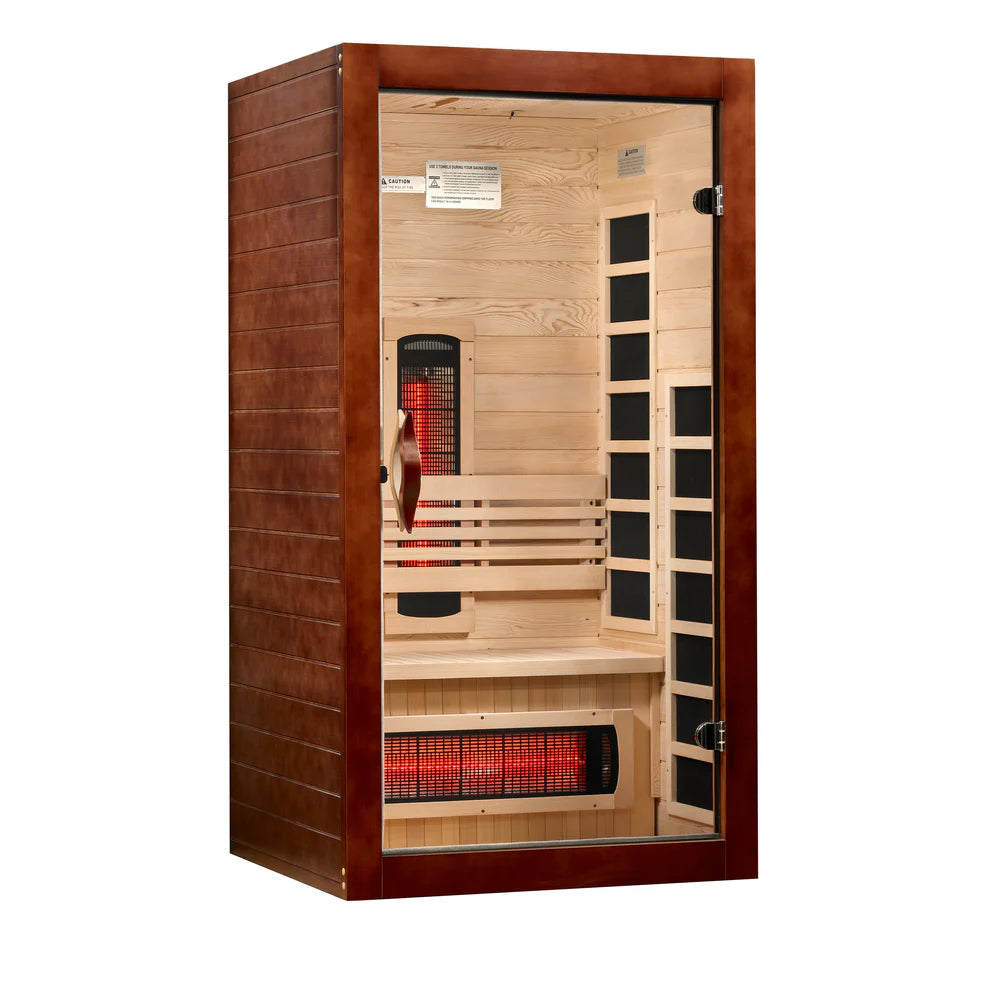 Dynamic Santorini 1-2-person Full Spectrum Near Zero EMF Indoor Infrared Sauna + Red Light Therapy  DYN-6009-03 FS