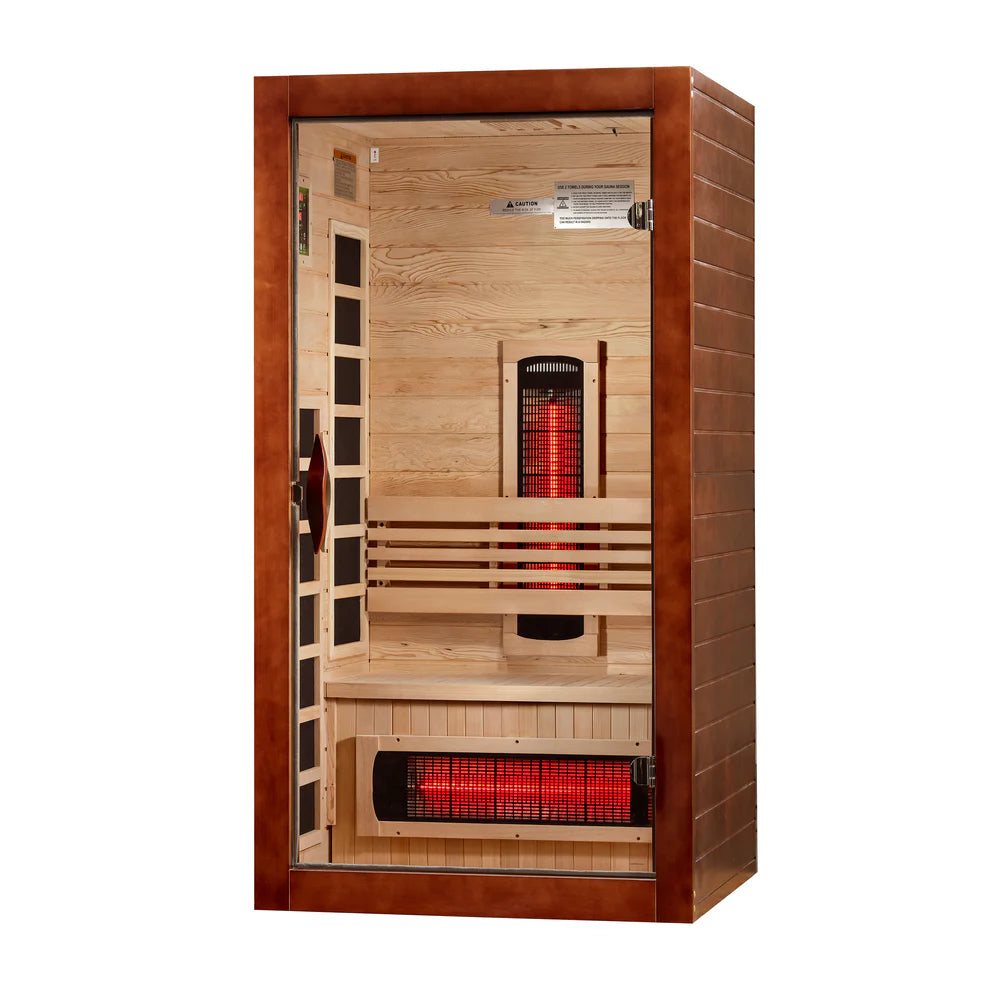 Dynamic Santorini 1-2-person Full Spectrum Near Zero EMF Indoor Infrared Sauna + Red Light Therapy  DYN-6009-03 FS