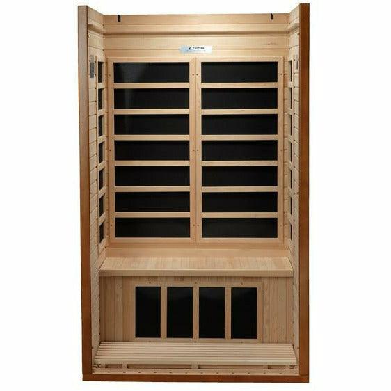 Golden Designs Sauna: "Barcelona Elite" 1-2 Person Ultra Low EMF Far Infrared Sauna - DYN-6106-01 Elite