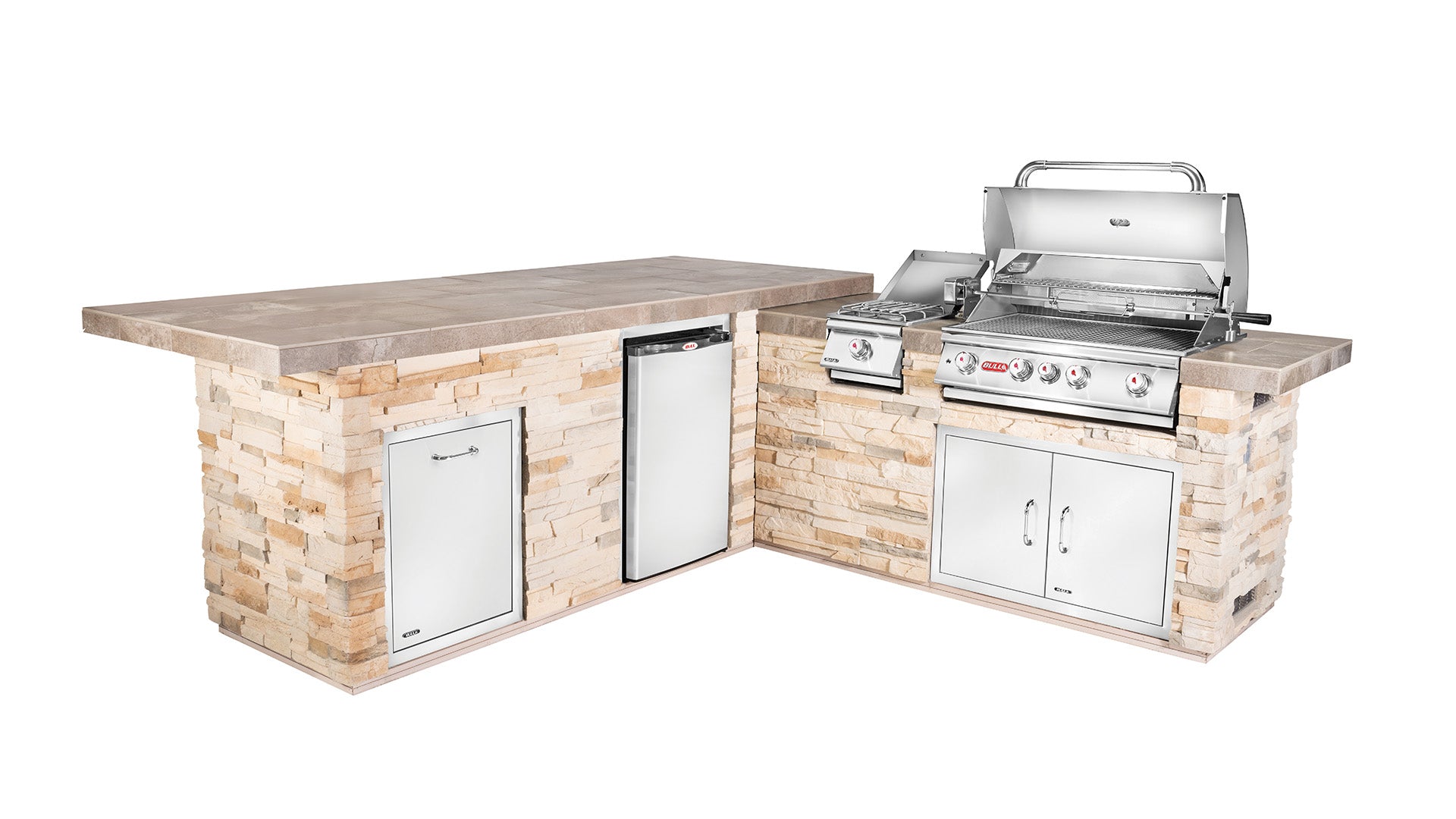 Bull Gourmet Q L Shaped Outdoor Kitchen & Grill 31020 Quartzsite/31021 Rock