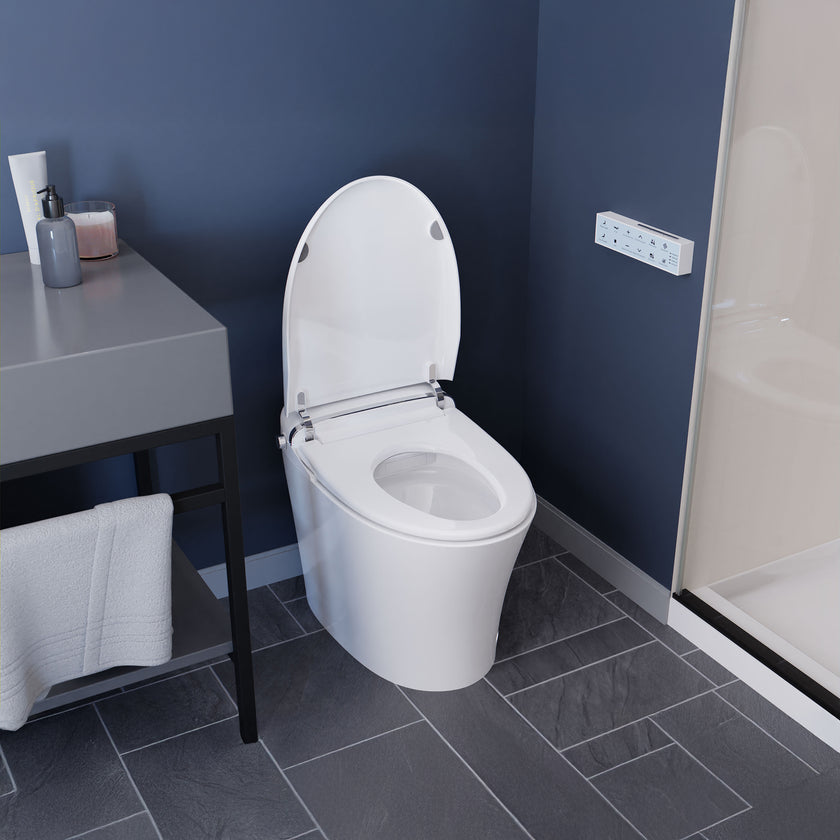 Anzzi ENVO Aura Elongated 1.28 GPF Smart Bidet Toilet TL-STSF851WH