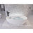 ANZZI Makot 5.6 ft. Man-Made Stone Center Drain Freestanding Bathtub in Matte White BS-S06