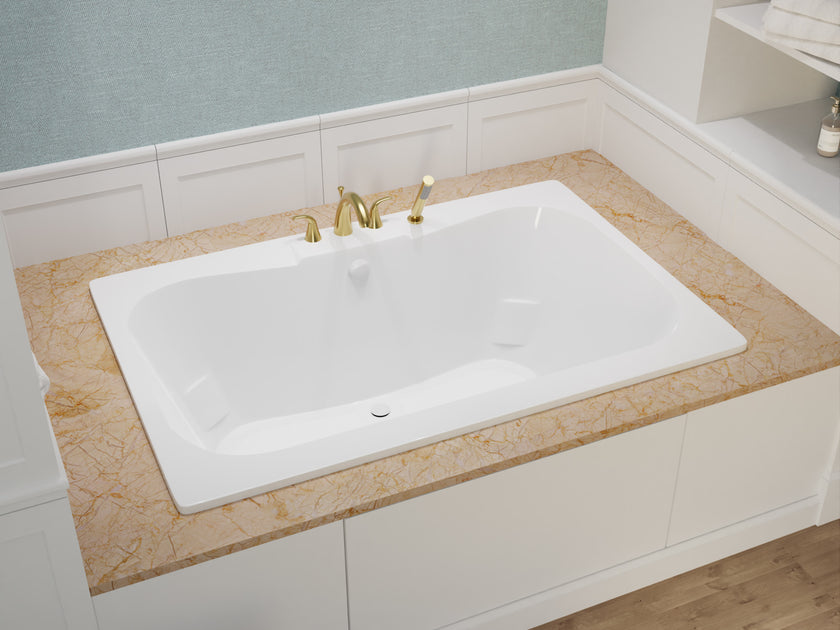 Alya 5 ft. Acrylic Center Drain Rectangular Bathtub in White AZ4060NS