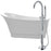ANZZI Prima 67 in. Acrylic Flatbottom Non-Whirlpool Bathtub with Kros Faucet FTAZ095-0025C