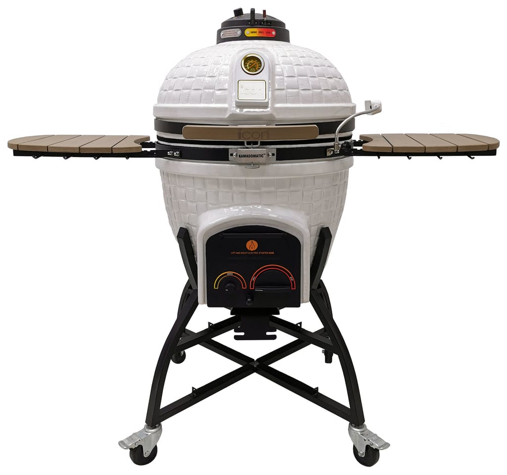 Icon Grills XR402 Deluxe White Kamado Charcoal Grill CGXR402WDELUXE