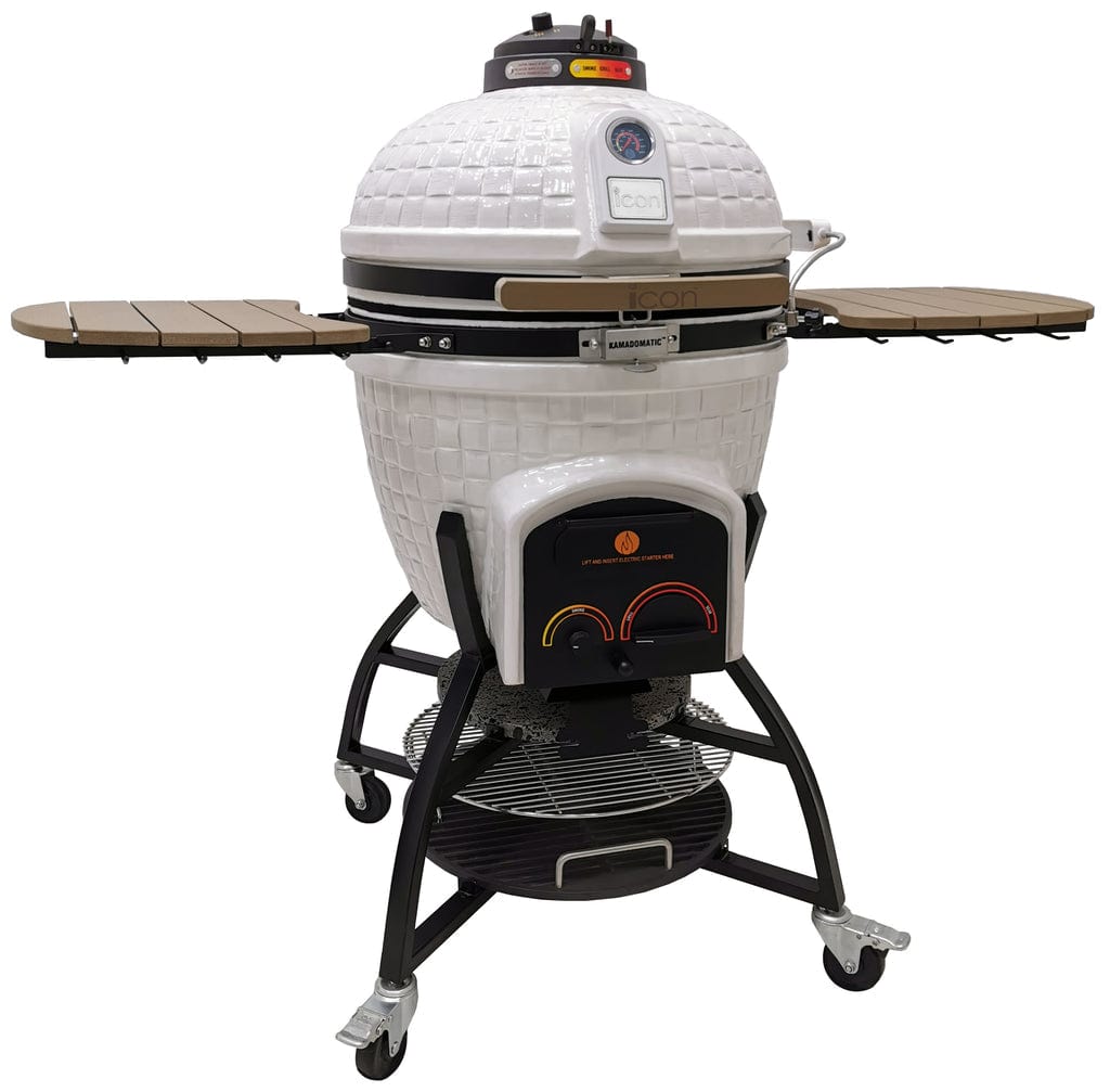 Icon Grills XR402 Deluxe White Kamado Charcoal Grill CGXR402WDELUXE