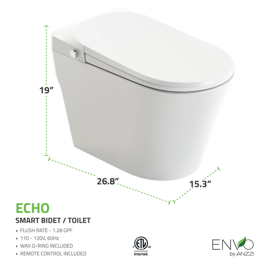 Anzzi ANZZI ENVO Echo Smart Bidet Toilet (1.28 GPF) TL-STFF950WH