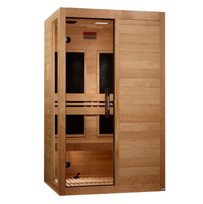 Golden Designs Dynamic Lucca 2 Person Ultra Low EMF FAR IR Sauna (DYN-6215-05)