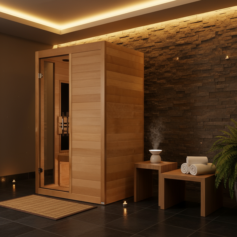 Golden Designs Dynamic Lucca 2 Person Ultra Low EMF FAR IR Sauna (DYN-6215-05)