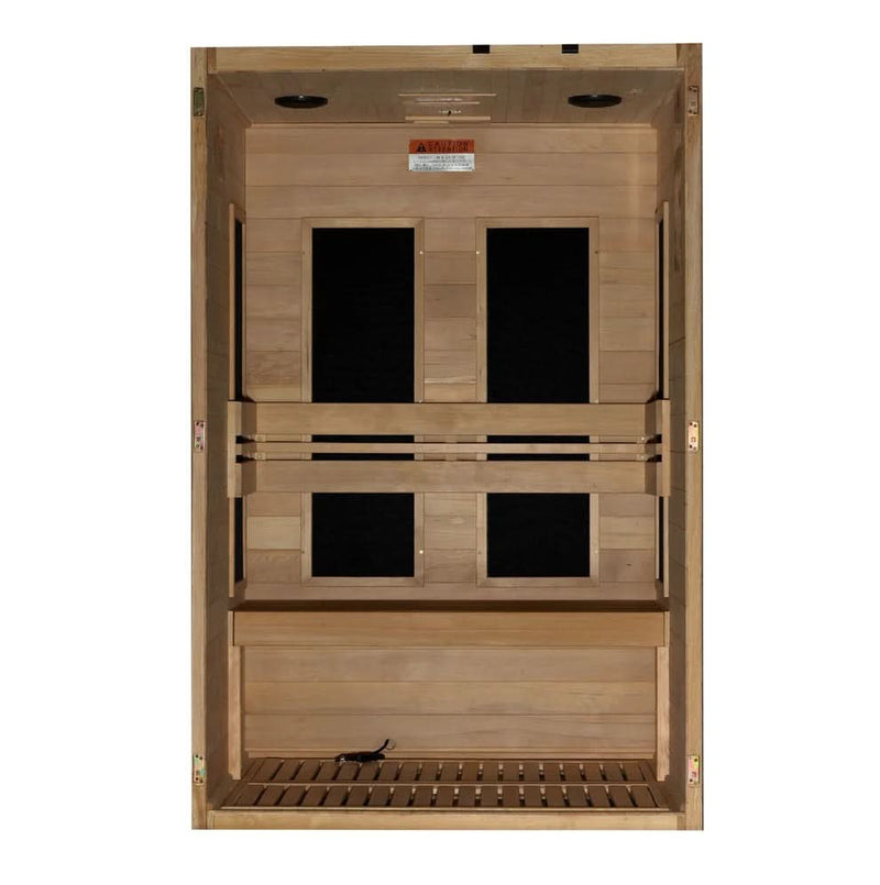 Golden Designs Dynamic Lucca 2 Person Ultra Low EMF FAR IR Sauna (DYN-6215-05)