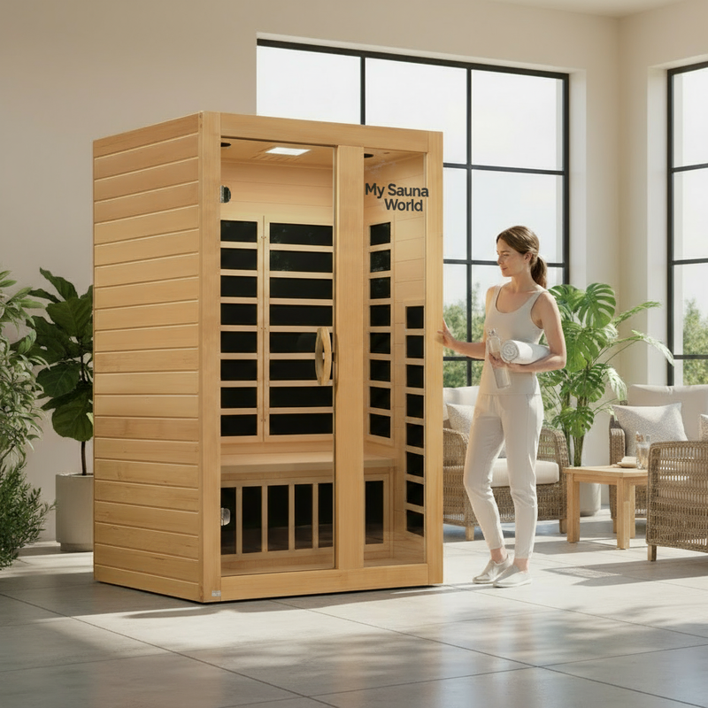 Golden Designs Dynamic Serena 2 Person Low EMF FAR IR Sauna (DYN-6229-01)