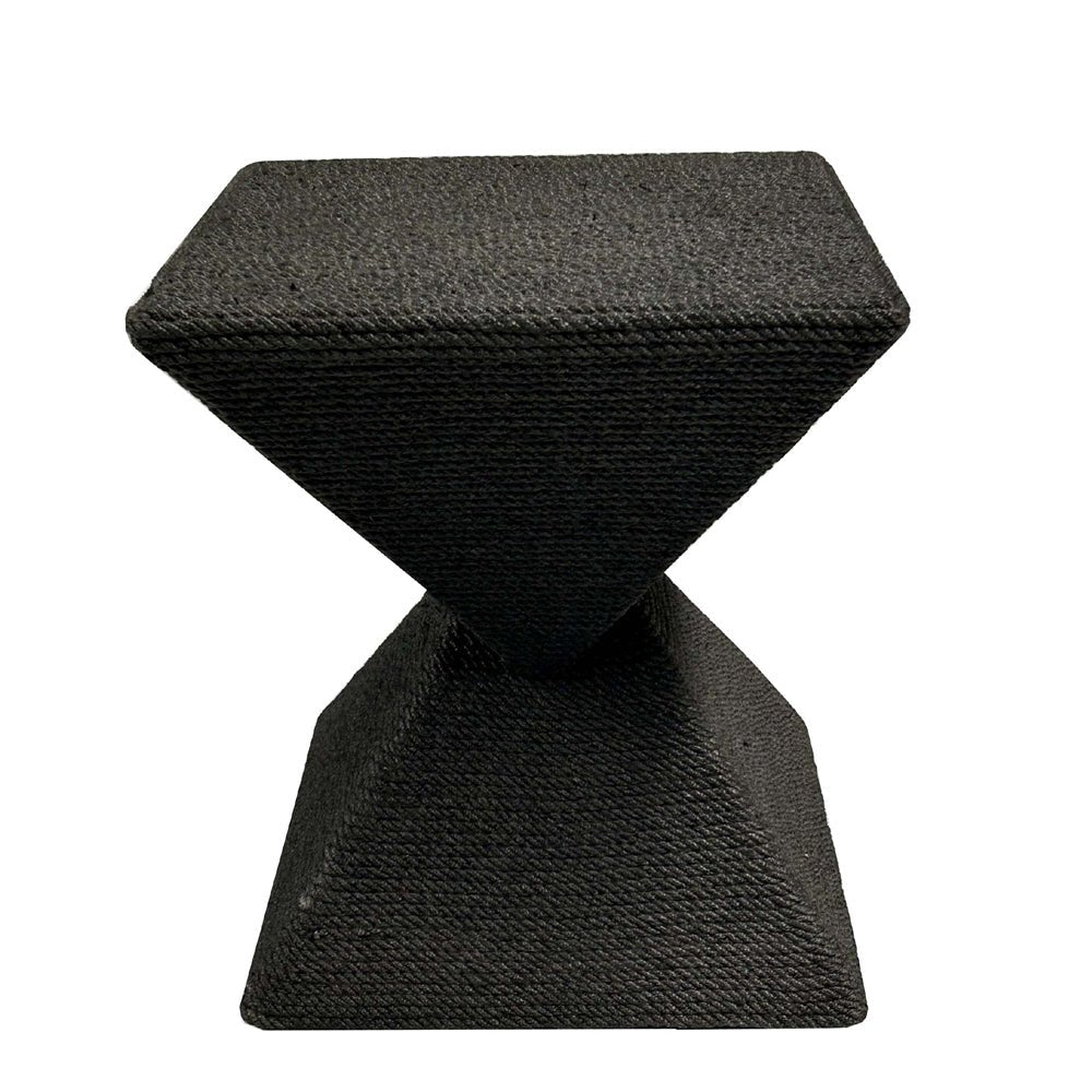 Padmas Jared Jute Stool/Table - Black Jar31-BLK