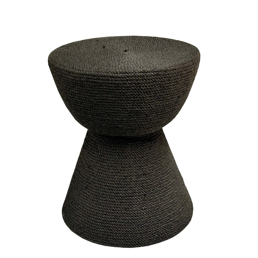 Padmas Jen Jute Stool - Black JEN31-BLK