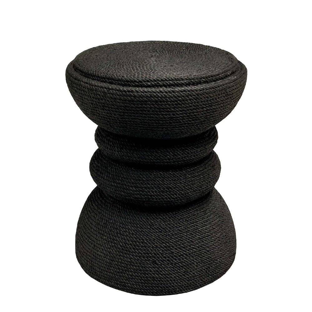 Padmas Joleen Jute Stool/Table - BLACK JOL31-BLK