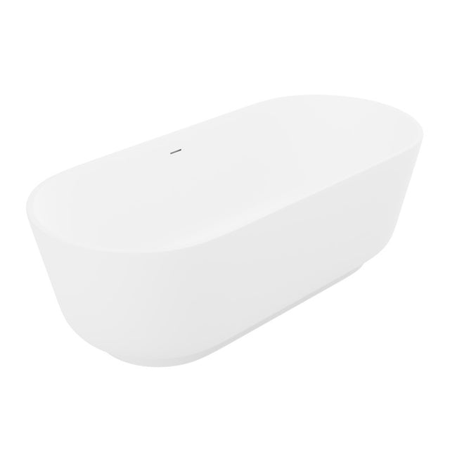 Anzzi Sabbia Series 71 in. x 32 in. Flat Bottom Solid Surface Freestanding Soaking Bathtub FT-AZ511