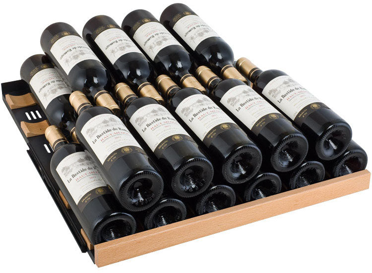 Allavino 24" Wide FlexCount II Tru-Vino 177 Bottle Single Zone Black Right Hinge Wine Refrigerator AO VSWR177-1BR20