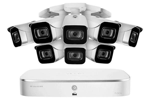 Lorex Fusion 4K 16-Camera Capable 2TB NVR System with Bullet Cameras
