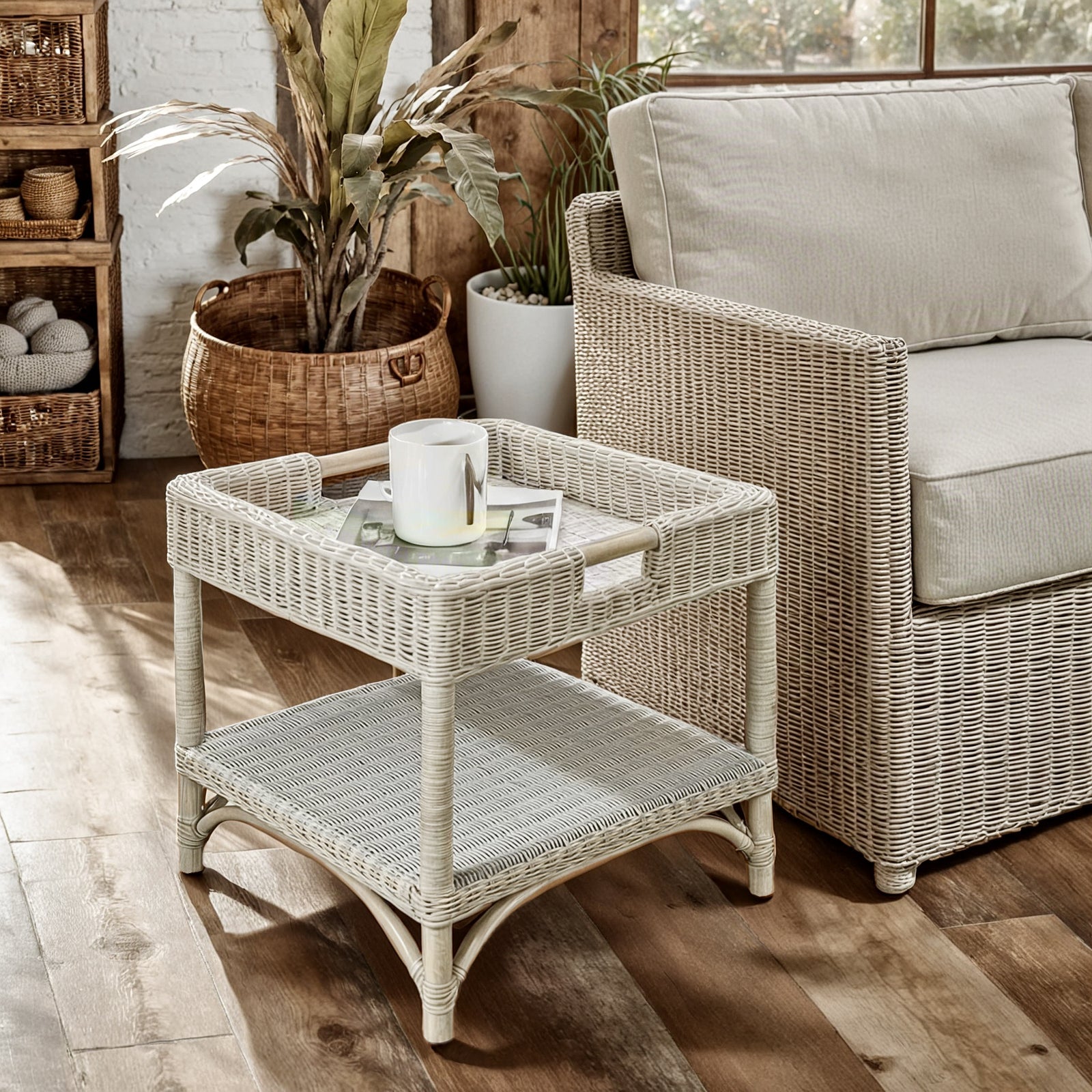 Padmas Malio End Table MAL06-WHW