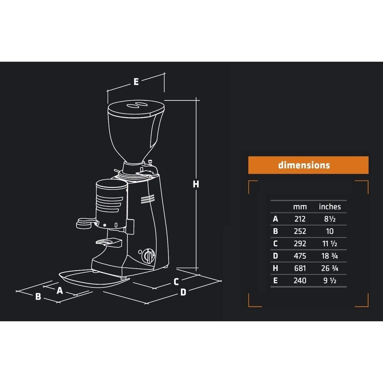 Mazzer Major V Manual Doser Commercial Espresso Grinder Major V Automatic Doser