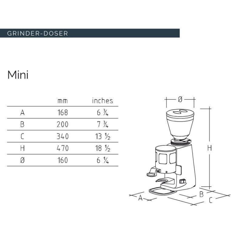 Mazzer Mini Timer Espresso Grinder Doser FMIT01U0E/ECN-QQA