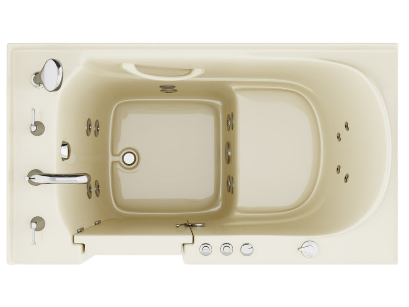 ANZZI Coupe Series 30" x 52" Therapeutic Walk-In Tub Dual Hydrotherapy AZ3053LBA