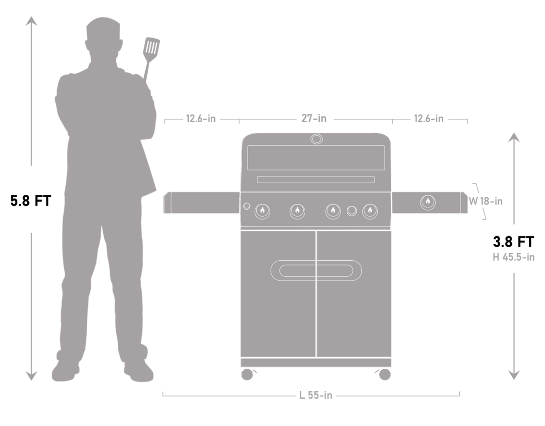 Monument Grills Mesa 415BZ Stainless Propane Gas Grill