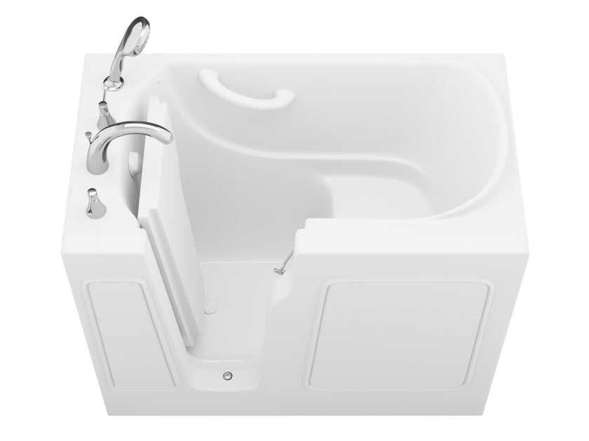 ANZZI Value Series 26" x 46" Compact Therapeutic Walk-In Tub with Whirlpool Hydrotherapy AZB2646RWS