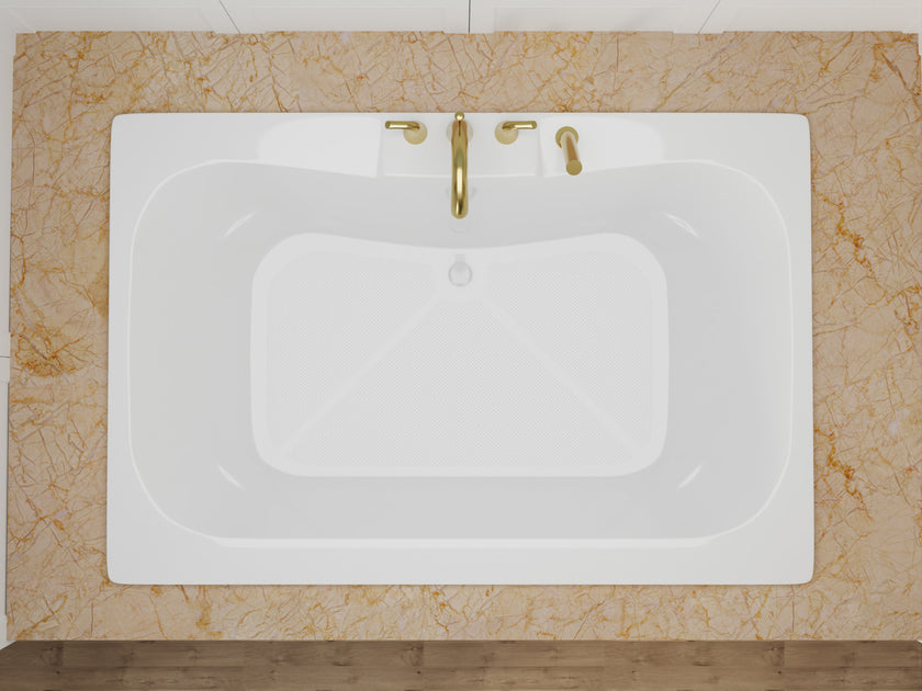 Alya 5 ft. Acrylic Center Drain Rectangular Bathtub in White AZ4060NS